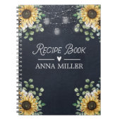 Eukalyptus Light Black Recipe Notizblock (Vorderseite)