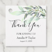 Eukalyptus Light Green Foliage Square Geschenkanhänger (Vorderseite)