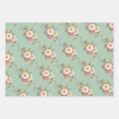 Eukalyptus Light Green Solid and Print Geschenkpapier Set (Vorderseite 2)