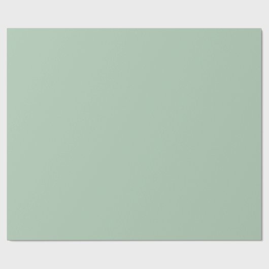 Eukalyptus Light Green Solid Color Geschenkpapier (Flach)