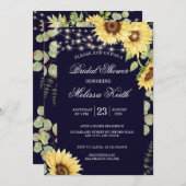 Eukalyptus Lights Brautparty Einladung (Vorne/Hinten)