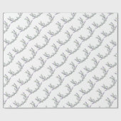 Eukalyptus lila, blumengrüner, botanischer Lavende Geschenkpapier (Flach)