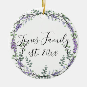 Eukalyptus lila floralbotanisch keramik ornament