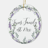 Eukalyptus lila floralbotanisch keramik ornament (Links)