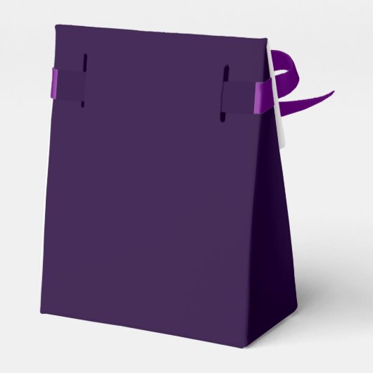 Eukalyptus Lila Plum Botanische Initialen Hochzeit Geschenkschachtel (Rückseite)