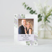 Eukalyptus Lila Wedding Save the Date Foto