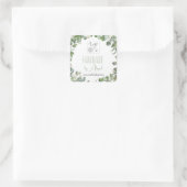 Eukalyptus-Logo Handgefertigt QR-Code Quadratischer Aufkleber (Tasche)