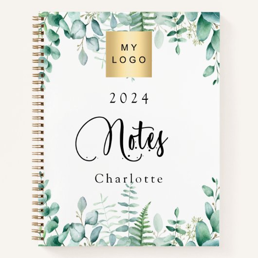 Eukalyptus-Logo Notizblock (Vorderseite)