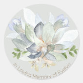 Eukalyptus Lotus Greeneral Funeral Runder Aufkleber (Vorderseite)