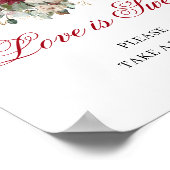 Eukalyptus Love is Sweet Blush Burgunder Floral Si Poster (Ecke)