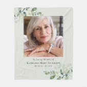 Eukalyptus Love Memory Memorial Keepake Fleecedecke (Vorderseite)