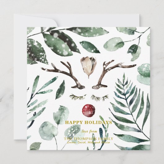 Eukalyptus Magnolia Feiertagskarte (Vorderseite)