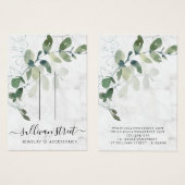 Eukalyptus Marble Hair Clip Juwelier Display Card (Vorne & Hinten)