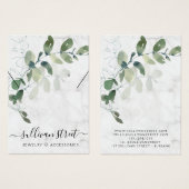 Eukalyptus-Marble-Ohrringe-Netzklace-Display-Karte (Vorne & Hinten)