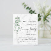 Eukalyptus Marble Wedding Abend Party (Stehend Vorderseite)