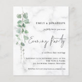 Eukalyptus Marble Wedding Abend Party (Vorderseite)