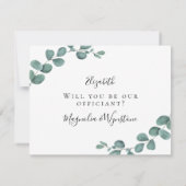 Eukalyptus Marry Us werden Sie unser offizieller I Einladung (Rückseite)