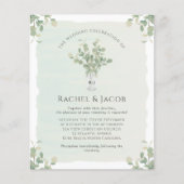 Eukalyptus Mason Jar Monogram Wedding Einladung (Vorderseite)