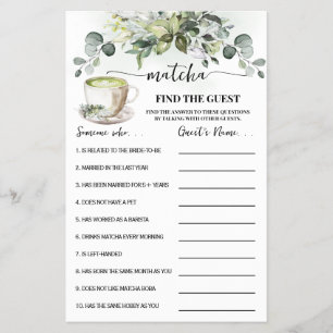Eukalyptus-Matcha-Finde-den-Gast-Dusch-Spielkarte Flyer