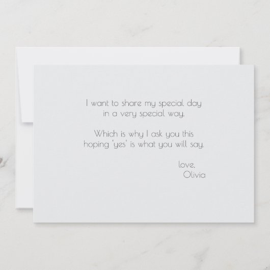 Eukalyptus Matron of Honor Invit Einladung (Rückseite)