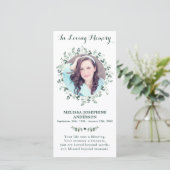 Eukalyptus Memorial Prayer Card Beerdigung Lesezei (Stehend Vorderseite)