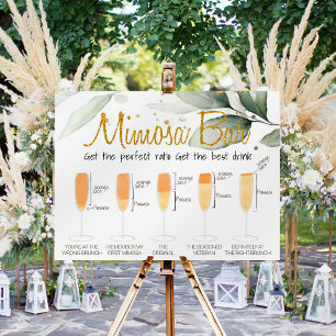 Eukalyptus-Mimosa-Bar-Hochzeitsbrunch-Schild Poster