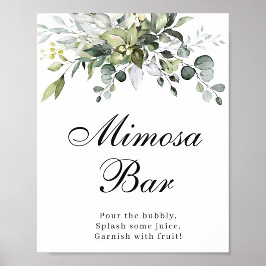 Eukalyptus Mimosa Bar Poster-Zeichen Poster (Vorne)