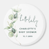 Eukalyptus-Miniatur-Script-Babydusche Magnet (Vorne)