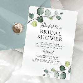 Eukalyptus Minimal Bridal Dusche Einladung