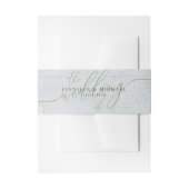 Eukalyptus Minimal Clean Simple Monogram Name Einladungsbanderole (Vorderseite Beispiel)