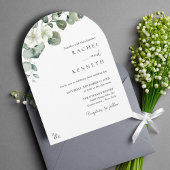 Eukalyptus Minimalistisch Greenery Arch Wedding Einladung