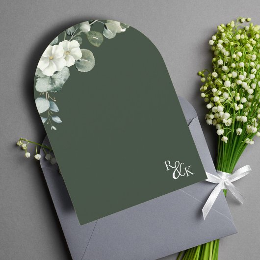 Eukalyptus Minimalistisch Greenery Arch Wedding Einladung