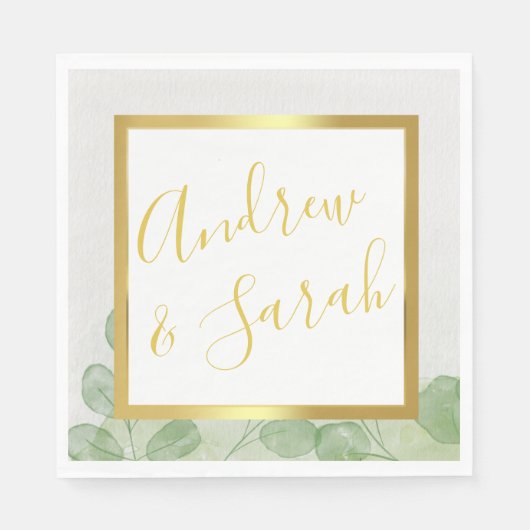 Eukalyptus-Minimalistisch Serviette (Vorderseite)