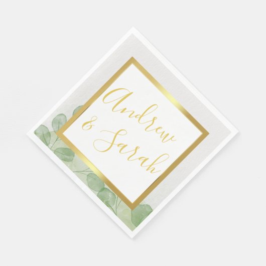 Eukalyptus-Minimalistisch Serviette (Ecke)