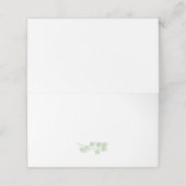 Eukalyptus Minimalistische geflochtene Platzkarten (Außenseite Aufgefaltet)