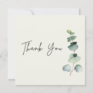 Eukalyptus Minimalistische Hochzeit Danke Karte