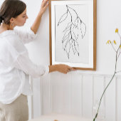 Eukalyptus Minimalistischer botanischer Linien Poster