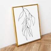 Eukalyptus Minimalistischer botanischer Linien Poster