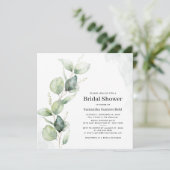 Eukalyptus-Minimalistisches Brautparty Einladung (Stehend Vorderseite)