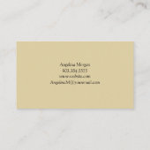 Eukalyptus minimalistisches Grün- und Goldgeschäft Visitenkarte (Rückseite)