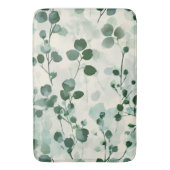Eukalyptus Minze Watercolor Floral Badematte (Vorderseite Vertikal)
