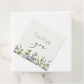 Eukalyptus mit Lavendel-Blume Hochzeit Geschenkanhänger (Beispiel)