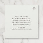 Eukalyptus mit Lavendel-Blume Hochzeit Geschenkanhänger (Rückseite)