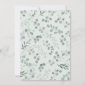 Eukalyptus Mit Monogramm Wedding Einladung (Rückseite)