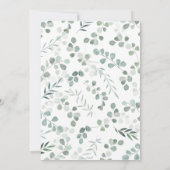 Eukalyptus Mit Monogramm Wedding Einladung (Rückseite)