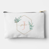 Eukalyptus-Mit Monogramm Zubehörtasche (Rückseite)