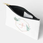 Eukalyptus-Mit Monogramm Zubehörtasche (Offen)