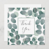 Eukalyptus Modern 2 Dankeskarte (Vorne/Hinten)