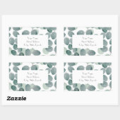 Eukalyptus Modern 2 Rechteckiger Aufkleber (Blatt)