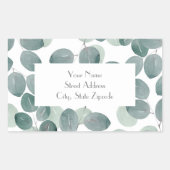 Eukalyptus Modern 2 Rechteckiger Aufkleber (Vorderseite)